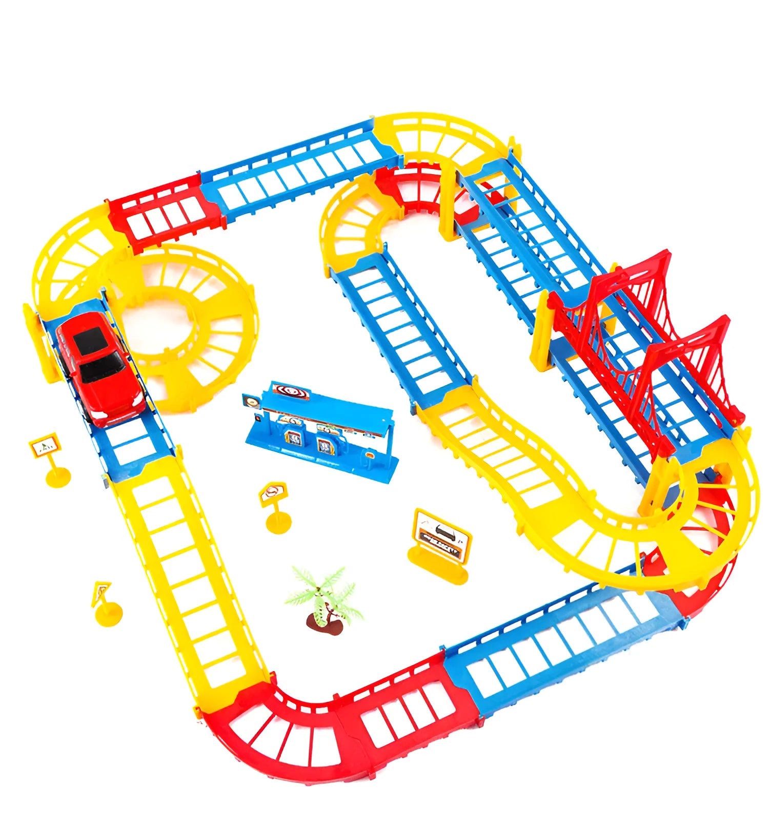Electric high-speed rail toy in grey ABS plastic, compact size, for children aged 3 plus