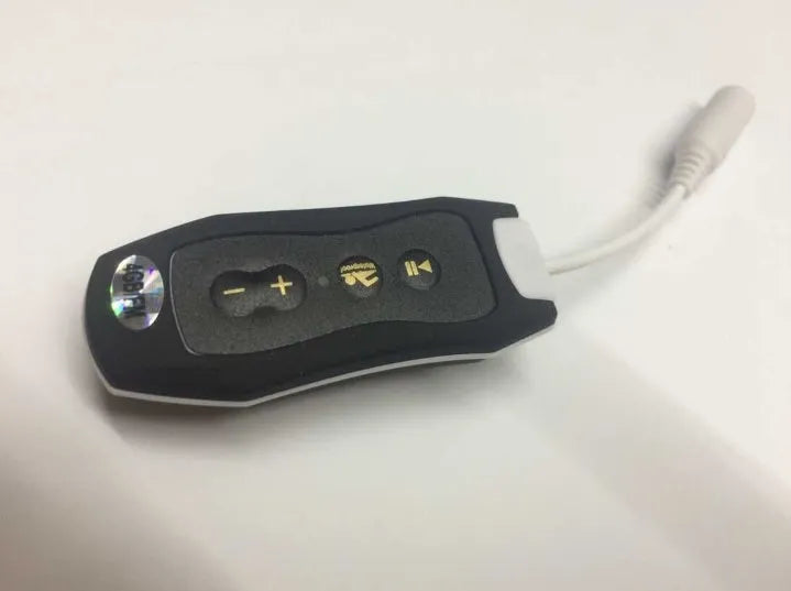 Compact black waterproof MP3 player for sports with earphones