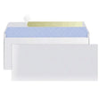 Blue confidential security envelope showing tamper-evident self-adhesive seal and 105x240mm dimensions