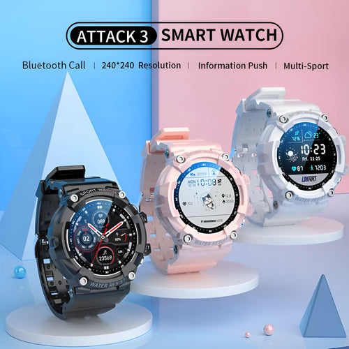 ATTACK 3 IP67 waterproof smart sports watch with round colour screen on wrist