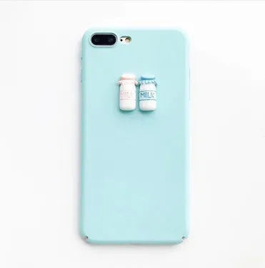 Soft silicone iPhone case with a raised 3D cartoon cat design in pink.