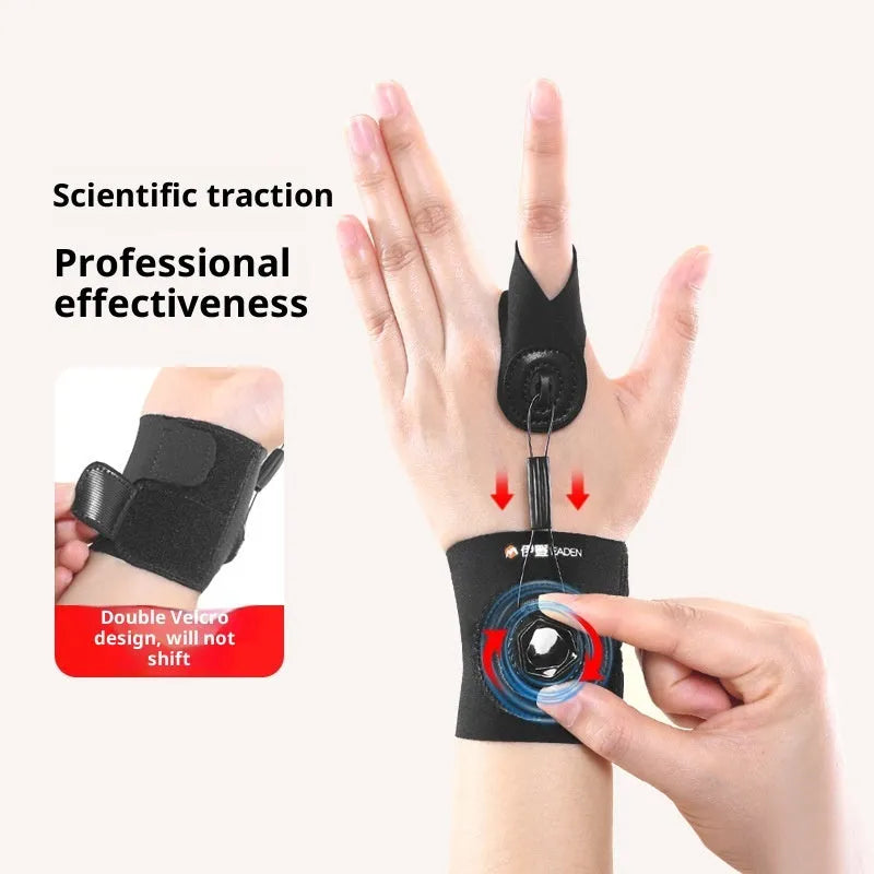 Rotating trigger finger corrector for adult left or right hand, five-finger universal design, S and M sizes