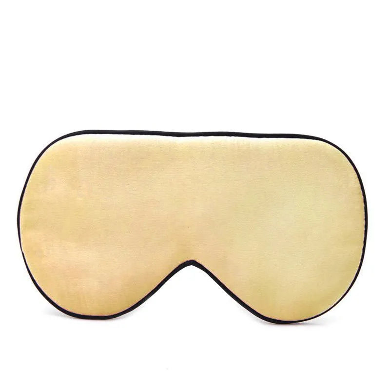 Double-sided mulberry silk eye mask in a choice of 22 colours, showing embroidered print.