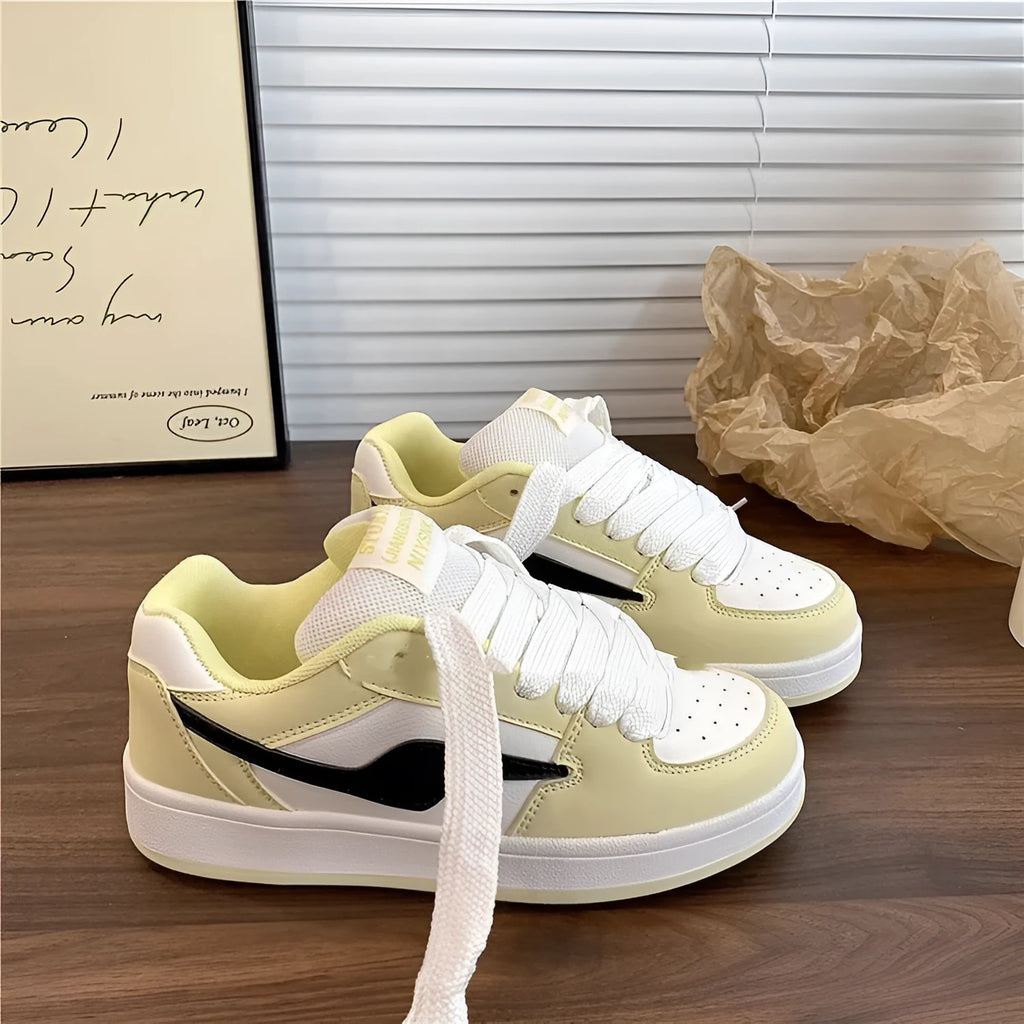 Women's low top mid heel pump shoes in synthetic leather, available in pink colour, side view