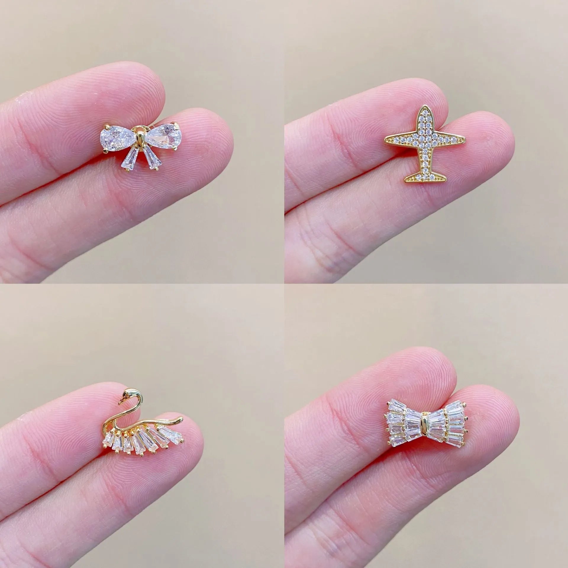 Japanese cute geometric clothes decorative brooch with electroplated copper finish