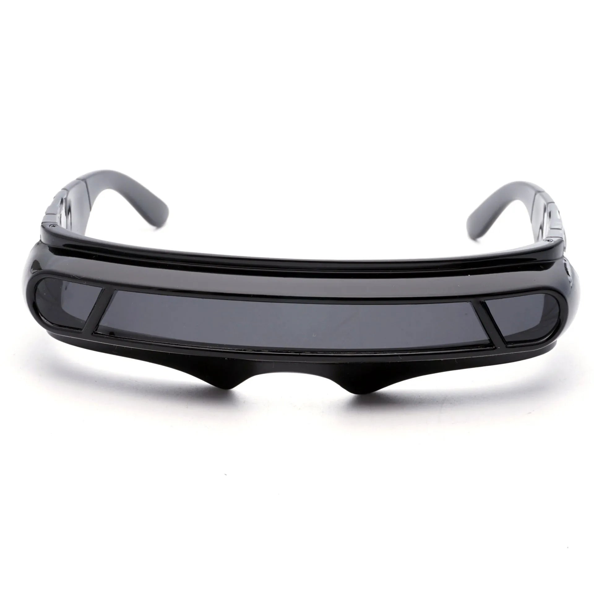 Black polarised sports sunglasses with a choice of blue, red, or grey mercury tint lenses.