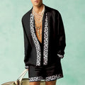 Men's slim fit summer shirt and shorts set in matching colours