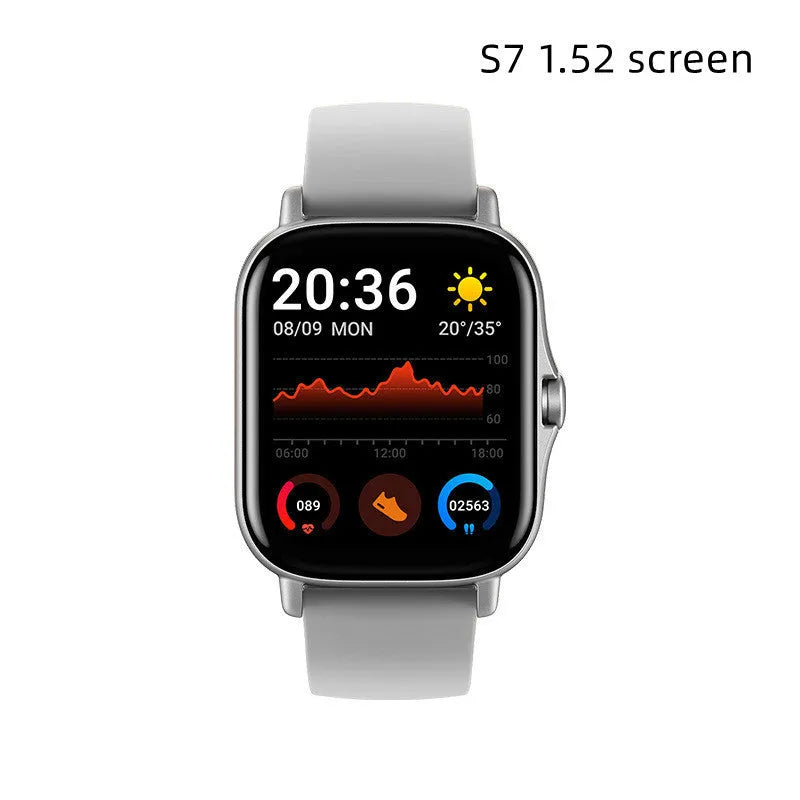 GT20 black smartwatch with alloy case and silicone strap showing touch screen display.