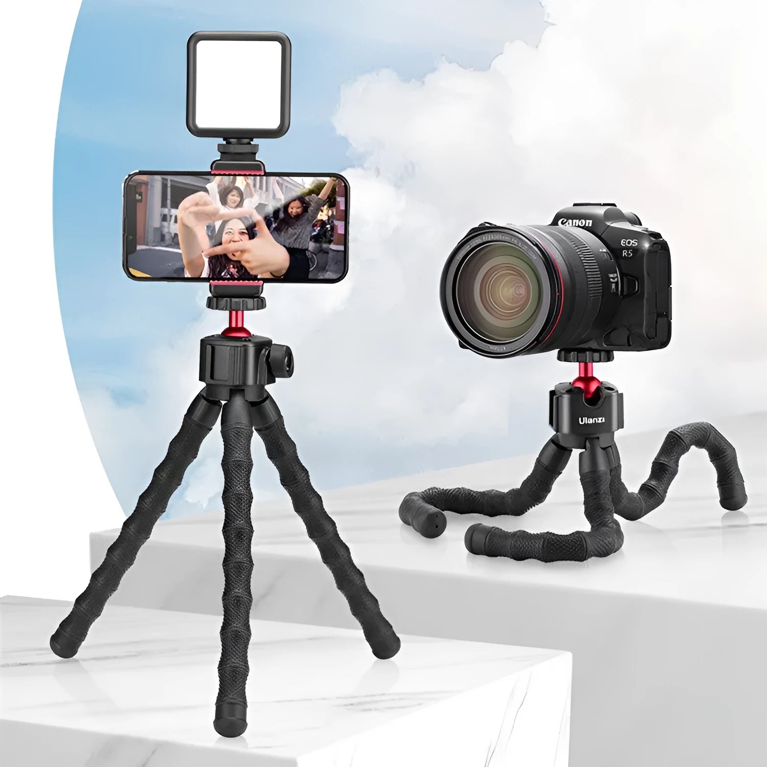 Multifunctional photography and video vlog suite with a tripod, shown in the selected 2985 set colour.