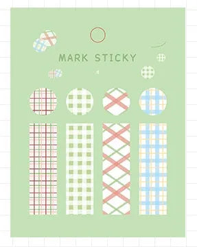 PVC index stickers in multiple colours and styles for notebook organisation