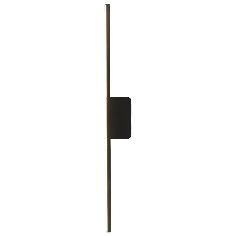 Modern simple black LED mirror headlight bedside lamp 40cm 55cm warm white light