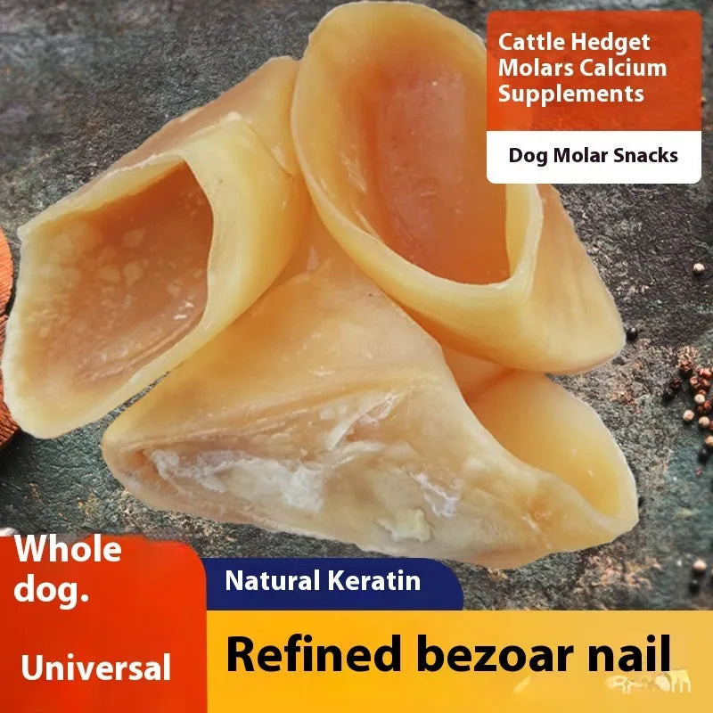 Natural cowhide hoof shell dog chew for small and large dogs