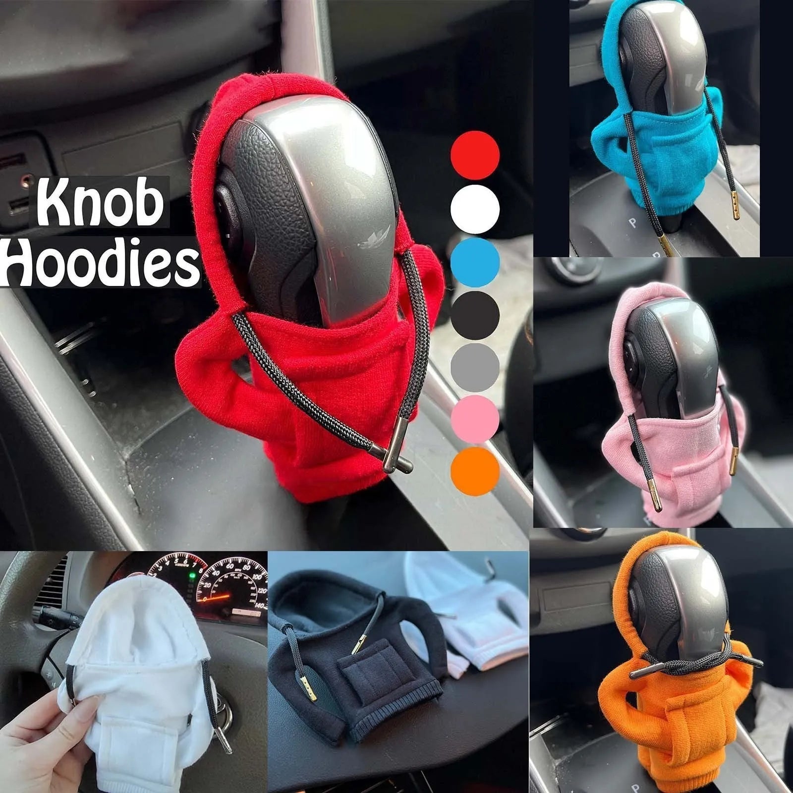 Pure cotton gear lever decoration in multiple colours for car interior personalisation