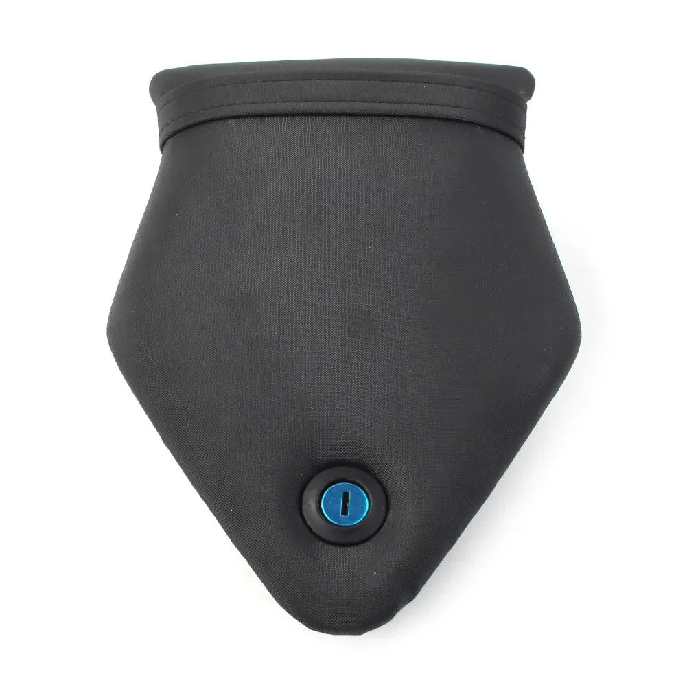 Black PU leather rear seat bag for BMW S1000RR with lock key and ABS base