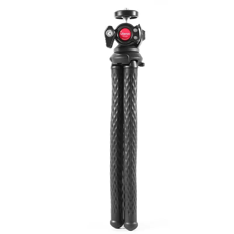 Black flexible octopus tripod with mobile phone clip extended to 360mm.