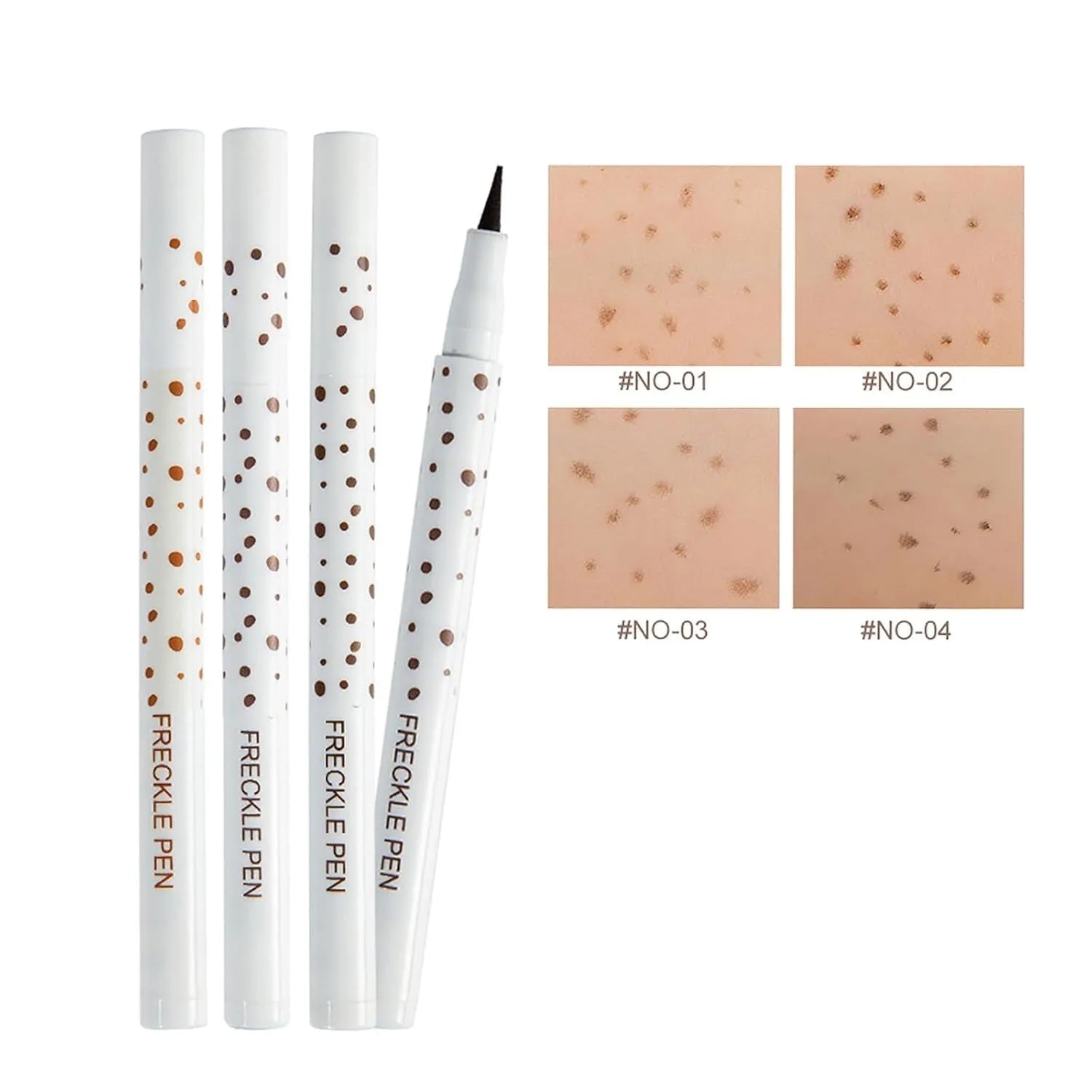 Dark brown freckle cosmetic pen with precision tip for natural-looking face and body makeup application