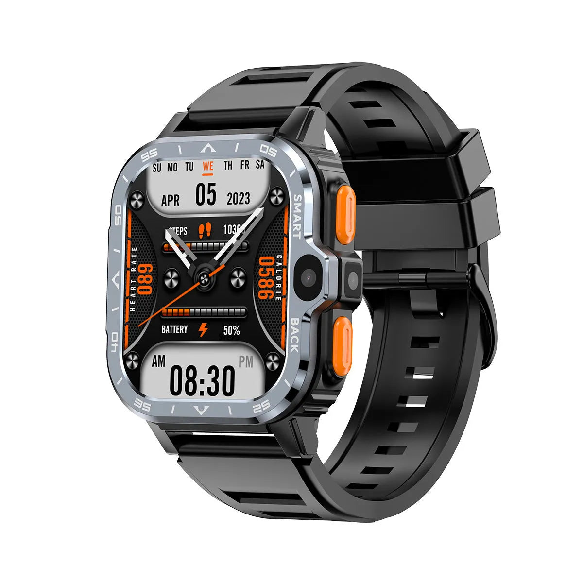 Student smart watch with TFT screen, Bluetooth calling, heart rate monitoring, NFC, Black colour variant