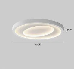 Nordic ceiling light with voice control, iron body, PMMA shade, Haoyue white, for bedroom study use