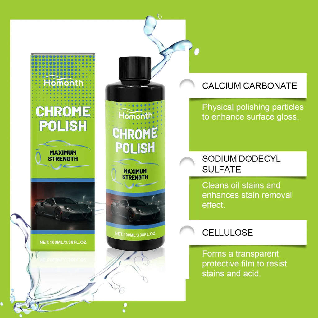 Car metal polishing protective agent 100ml bottle for chrome and alloy restoration