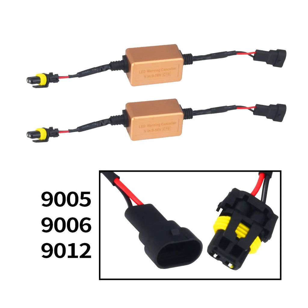 Black alloy Canbus decoder adapter for H4 H7 H11 LED car headlights with plug connectors