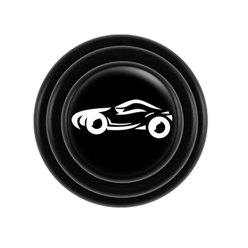 Black and luminous silicone car door shock absorber pads with adhesive backing