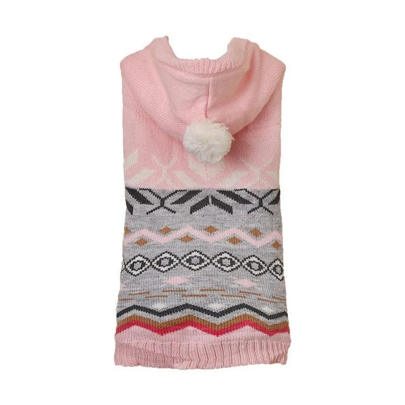 Classic diamond pattern pet sweater in acrylic material available in blue, green, pink colours