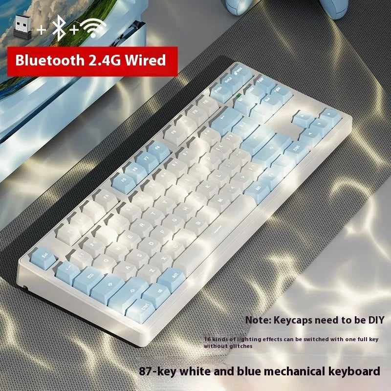 Wireless Bluetooth mechanical keyboard in various colours with 87-key and 108-key layout options