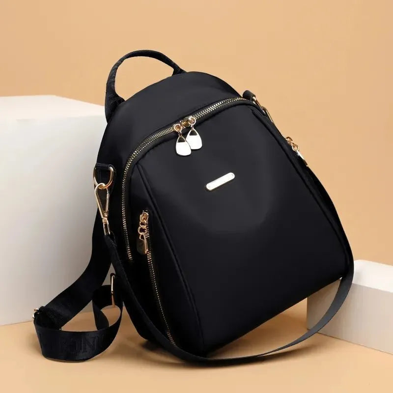 Women's reinforced thickened Oxford cloth casual travel backpack in urban simplicity style with sewing line detail