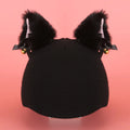 Plush fabric motorcycle helmet liner and cartoon-themed ear covers set in size M.