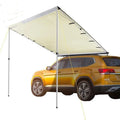 Black glue camping tent with aluminium alloy poles showing two-bedroom interior space