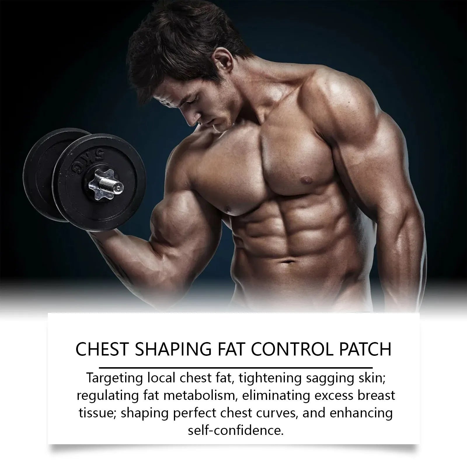 Men's Figure Control Patch Gentle Compact Body Shaping Patch with Mugwort Root Ginger Centella Asiatica for Targeted Use 4 Pieces Net Content