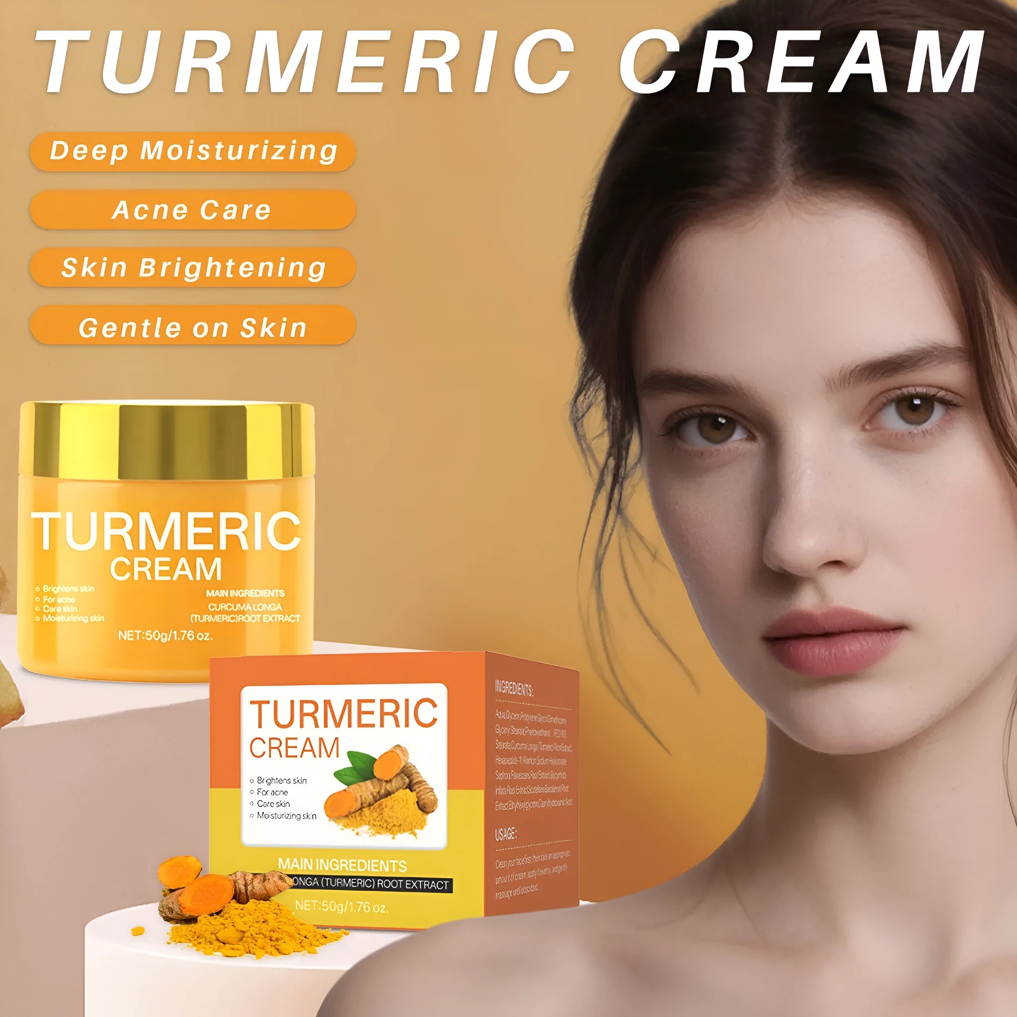 50g brightening hydrating moisturising cream in compact 53mm jar