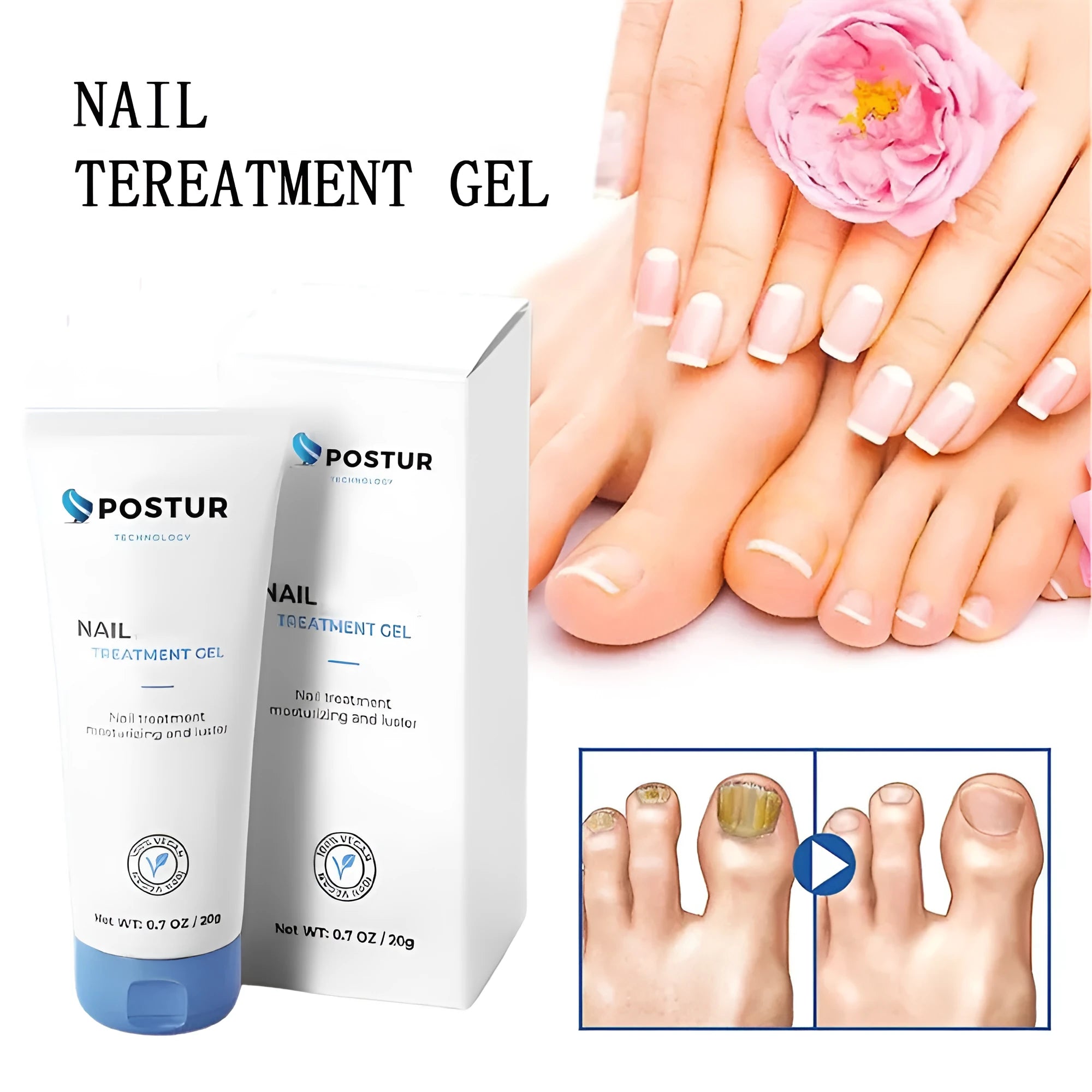 20g nail care gel pot with built-in brush applicator for manicures