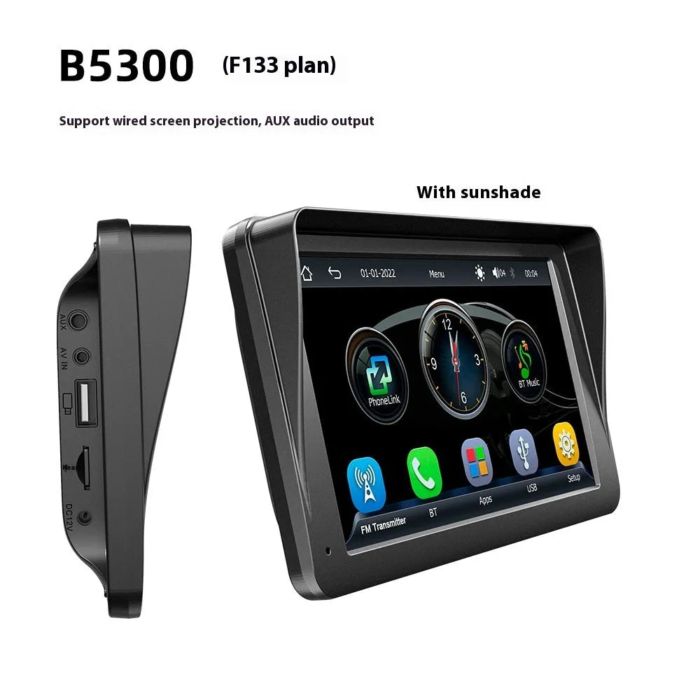 Portable car player with 7 inch HD LCD screen and Wireless CarPlay for vehicle navigation