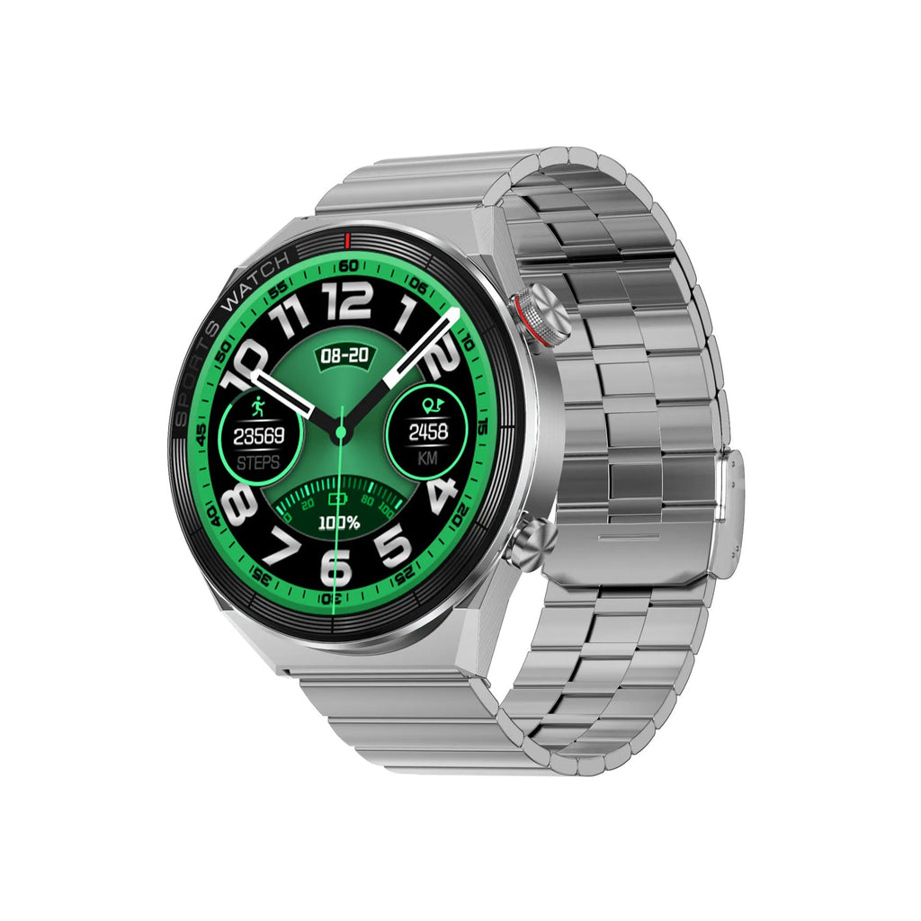 46mm Bluetooth smart watch with 1.5 inch HD screen showing interface display on wrist