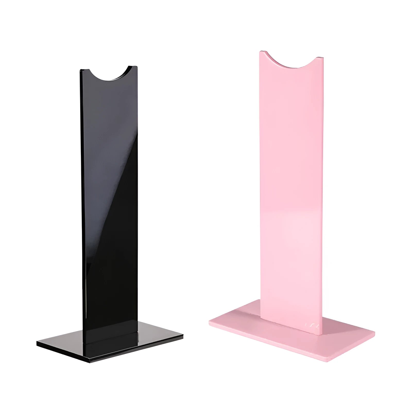 Detachable headphone stand with non-slip base in black colour showing headset storage