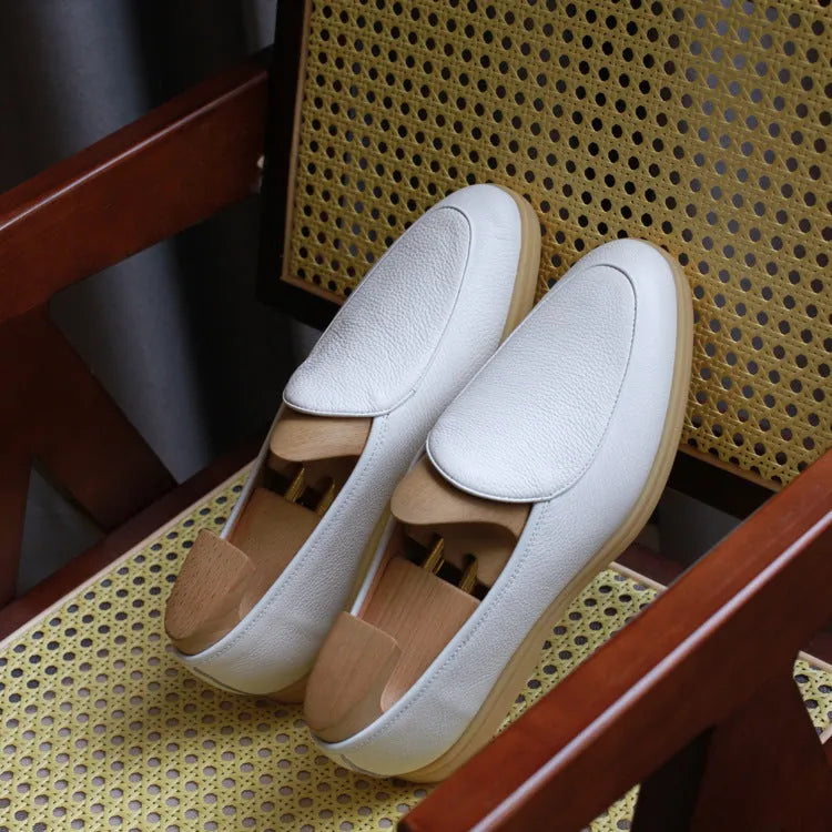 British handmade men's leather loafers in multiple colours with TPR sole.