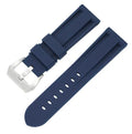 20mm silicone rubber watch strap with silver buckle, available in solid and camouflage colours