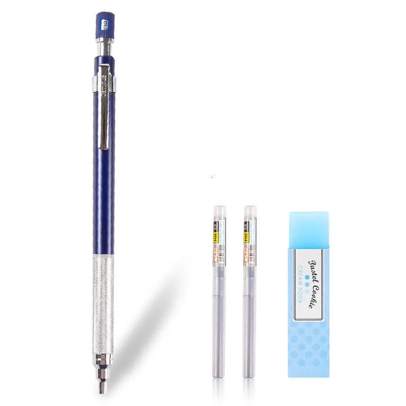 Mechanical pencil with low centre of gravity design, 0.5mm HB refill, available in black colour