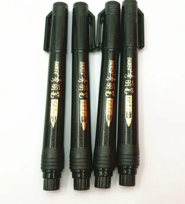 Set of 4 Japanese calligraphy felt tip pens with refill cartridges, black ink, for brush lettering and art drawing