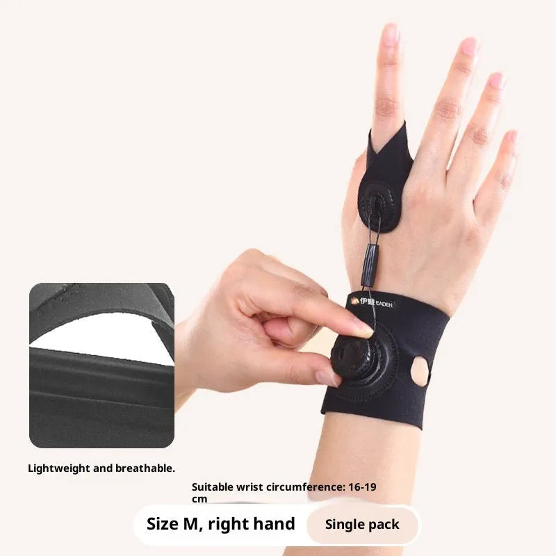 Rotating trigger finger corrector for adult left or right hand, five-finger universal design, S and M sizes