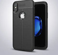 WeFor black PU leather and silicone protective case for an OnePlus 6 smartphone.