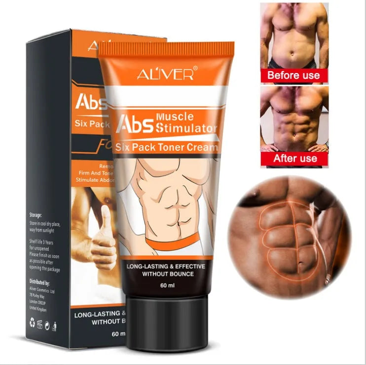 60ml abdominal muscle cream in black packaging with shaping and slimming formula