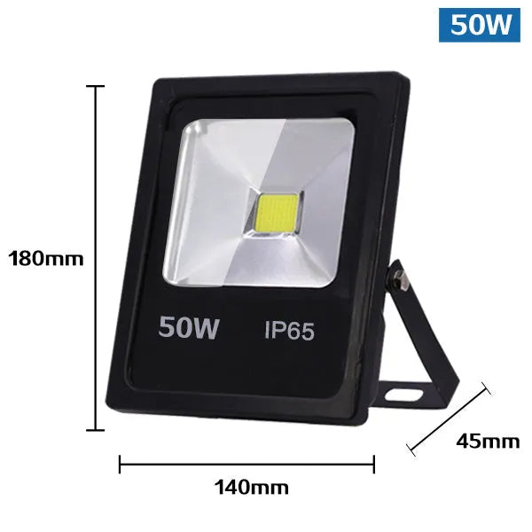 Motion sensor LED flood light with aluminium brushed stainless finish, IP65 waterproof, outdoor wall mounted 50W or 30W
