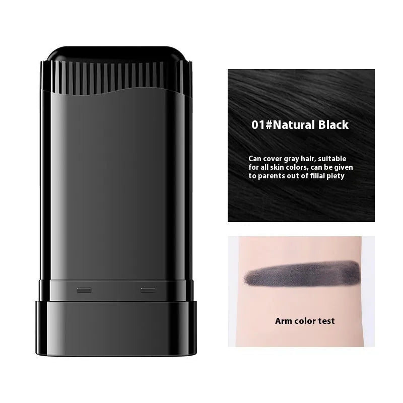 Plastic hairdressing comb for covering gray hair in natural black shade, gentle on scalp