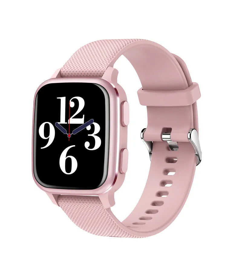 Smart fitness bracelet with Bluetooth calling on wrist showing heart rate monitor display