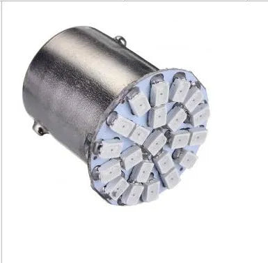 LED car brake light turn signal with 22 white LEDs in 1156/1157 base