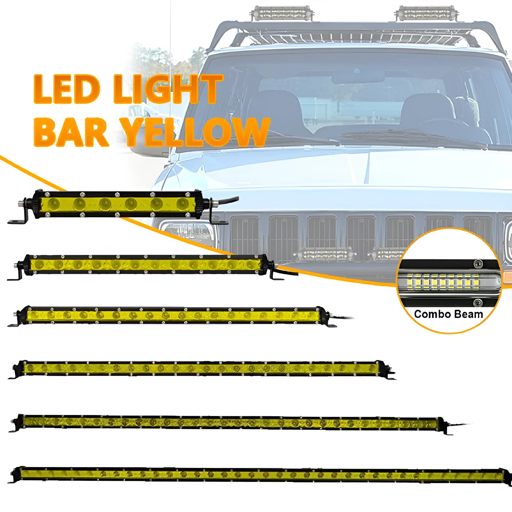 25 inch silver aluminium single row LED light bar with mounting brackets