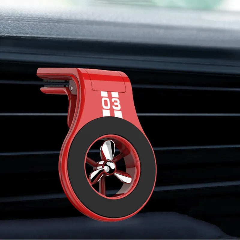 Black magnetic car air vent phone holder with adjustable bracket and fragrance diffuser