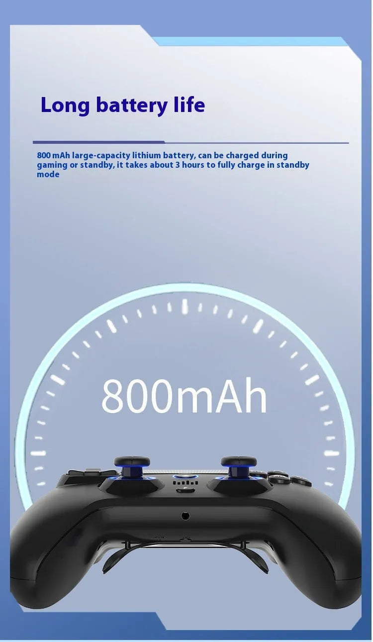 Black wired gamepad with symmetrical rocker joysticks and force feedback for PC computer gaming